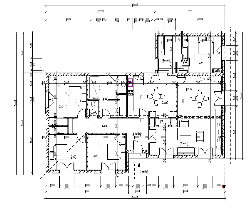 Plan rdc villa commune de Villaries (31)